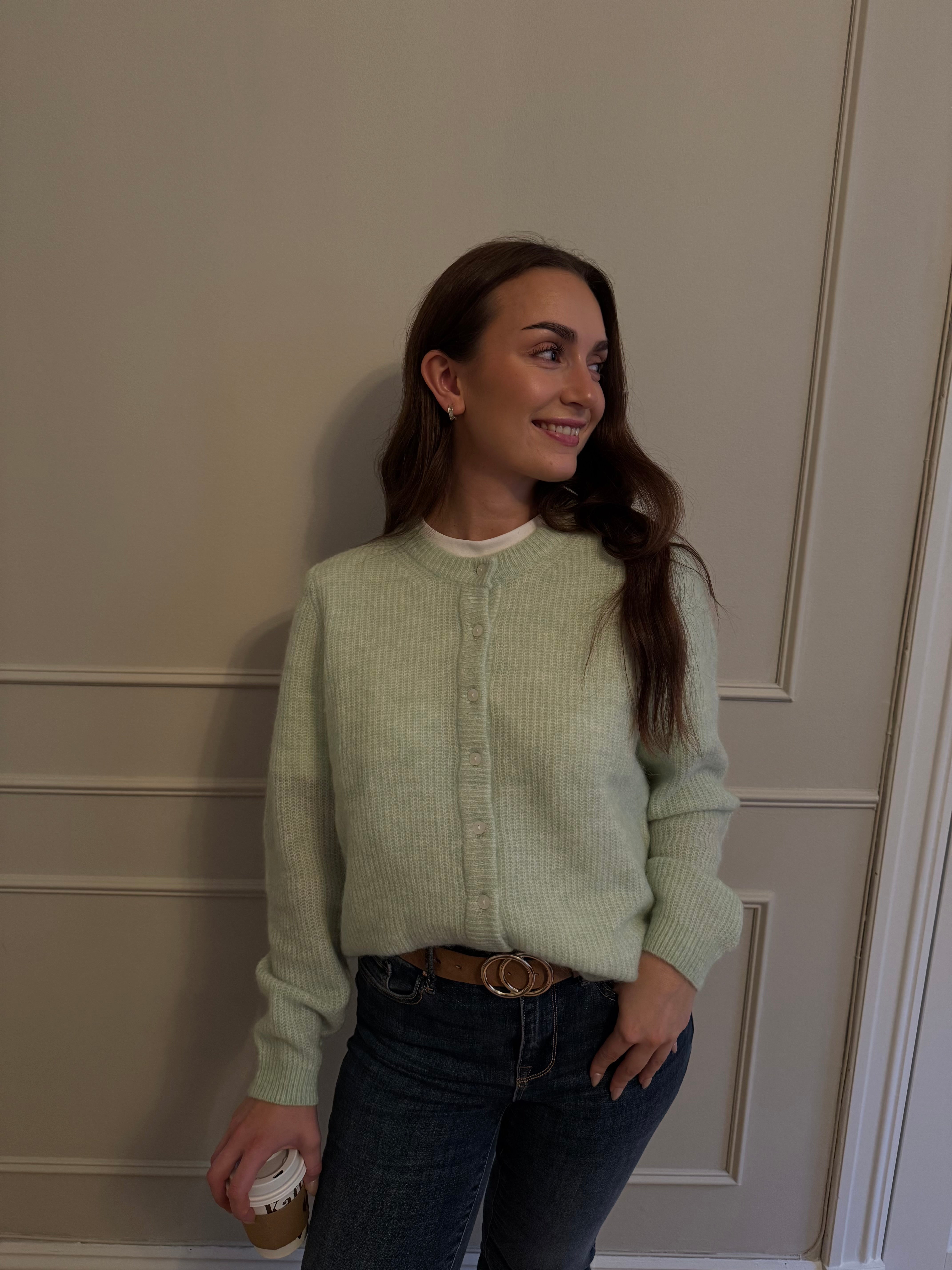 VILORY Knit Cardigan - Smoke Green